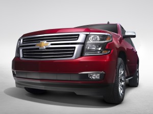 2015 Chevrolet Tahoe in Crystal Claret grill view from New York