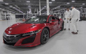 Checking the Acura NSX on the production floor